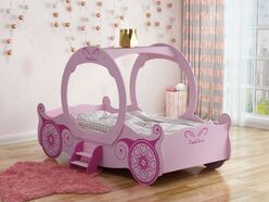Παιδικό Κρεβάτι Αυτοκίνητο Princess Carriage Pink OEM