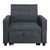 IMOLA Πολυθρόνα - Κρεβάτι - Ύφασμα Σκούρο Γκρι 100x102x92