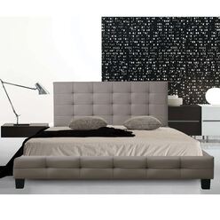 Κρεβάτι FIDEL για στρώμα 160x200cm, PU Απόχρωση Cappuccino
