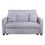 IMOLA Καναπές - Κρεβάτι, 2Θέσιος Ύφασμα Ανοιχτό Γκρι 154x100x93cm