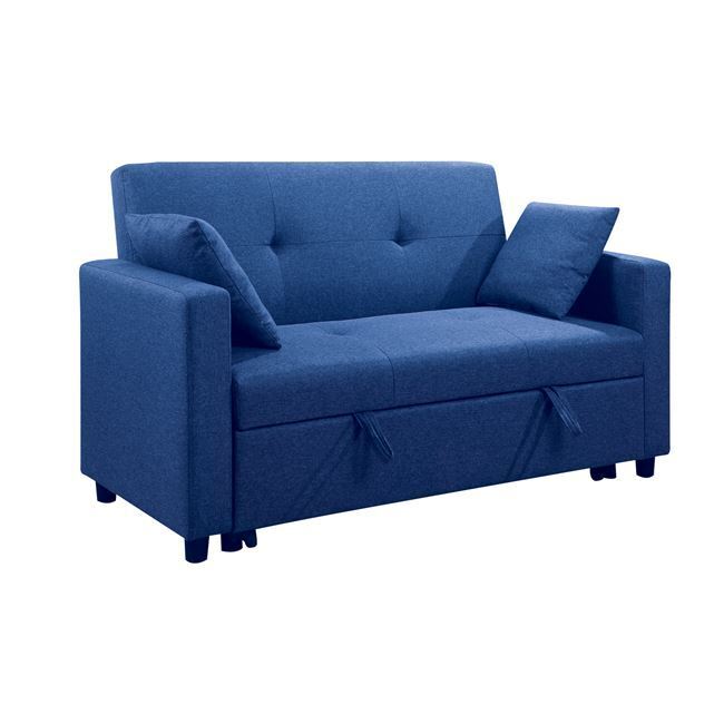 IMOLA Καναπές - Κρεβάτι , 2Θέσιος Ύφασμα Μπλε 154x100x93cm