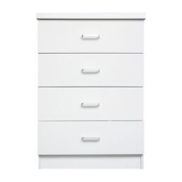 DRAWER Συρταριέρα με 4 Συρτάρια, Απόχρωση Άσπρο