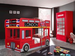 Παιδικό Κρεβάτι Αυτοκίνητο Κουκετα London Bus Red OEM