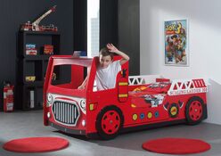 ΠΑΙΔΙΚΟ ΚΡΕΒΑΤΙ FIRE TRUCK ΜΕ LED ΦΩΤΑ RED ΟΕΜ