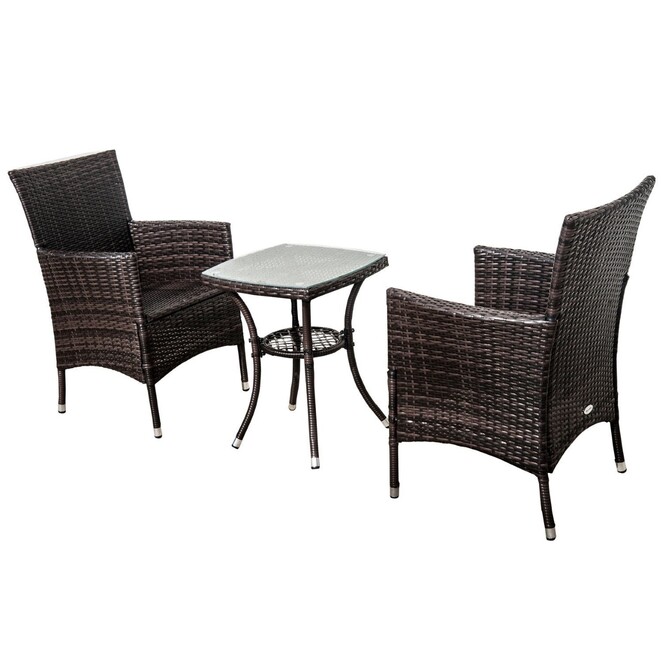 ΕΠΙΠΛΑ ΚΗΠΟΥ WICKER RATTAN ΚΑΦΕ SET 3 ΤΕΜ R-70 OEM