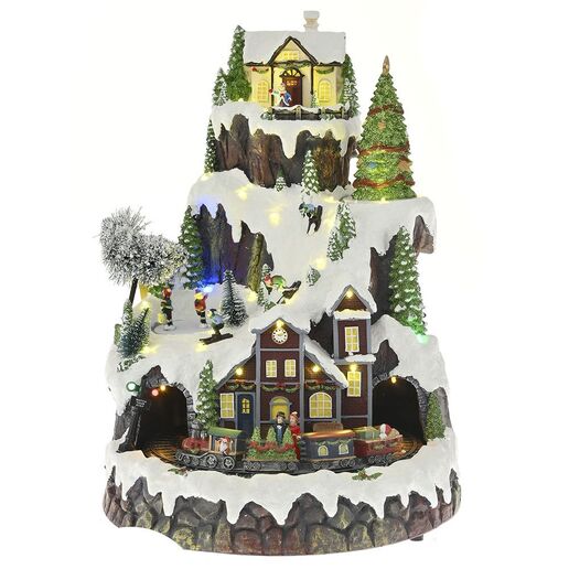 ΧΡΙΣΤΟΥΓΕΝ/ΚΟ ΧΩΡΙΟ ΜΕ ΚΙΝ.ΤΡΕΝΟ ΚΑΙ ΣΚΙΕΡΣ ME ΦΩΣ ΚΑΙ ΜΟΥΣΙΚΗ 30Χ30Χ41ΕΚ ΡΕΥΜΑΤΟΣ ILIADIS