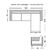 PORTO Γωνιακός Καναπές-Αναστρέψιμη Γωνία -  Ύφασμα Ανοιχτό Γκρι 185x128x75