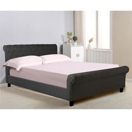 HARMONY Κρεβάτι για Στρώμα 160x200cm, Ύφασμα Ανθρακί