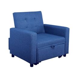 IMOLA Πολυθρόνα - Κρεβάτι - Ύφασμα Μπλε 	100x102x92