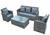 ΕΠΙΠΛΑ ΚΗΠΟΥ WICKER RATTAN ΣΑΛΟΝΙ ΚΑΦΕ SET 4ΤΕΜ RC-750 ΟΕΜ
