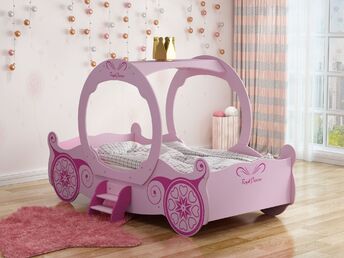 Παιδικό Κρεβάτι Αυτοκίνητο Princess Carriage Pink OEM