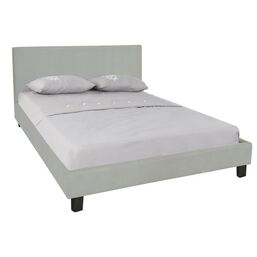 WILTON Κρεβάτι Διπλό, για Στρώμα 160x200cm, Ύφασμα Απόχρωση Grey Stone