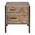 PALLET-W Κομοδίνο με 2 Συρτάρια Μέταλλο Βαφή Μαύρο - Antique Oak