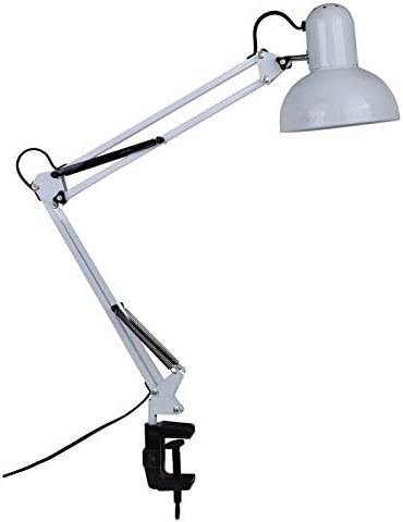 MT-800 Φωτιστικό Γραφείου με Σπαστό Βραχίονα Desk Lamp σε Ασημί Χρώμα